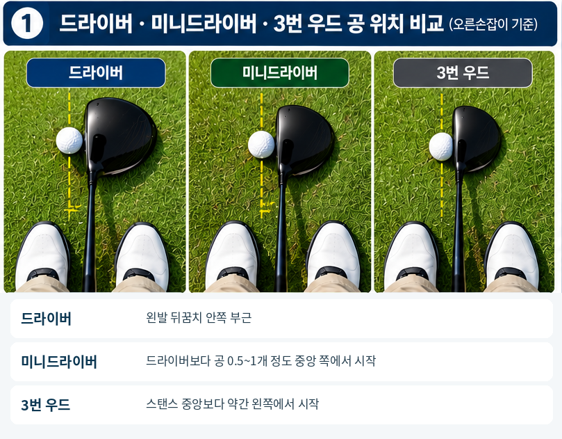 클럽별 공 위치 비교